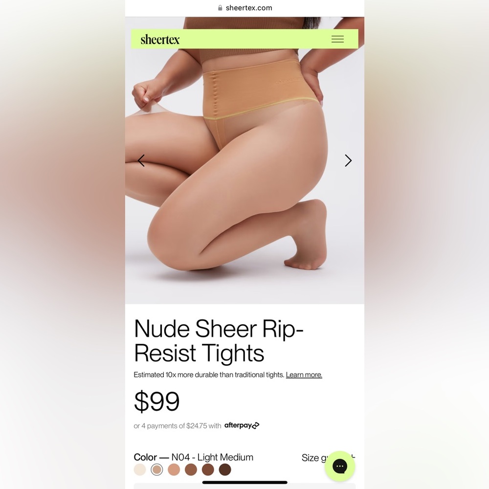 Sheertex classic sheer nude no4